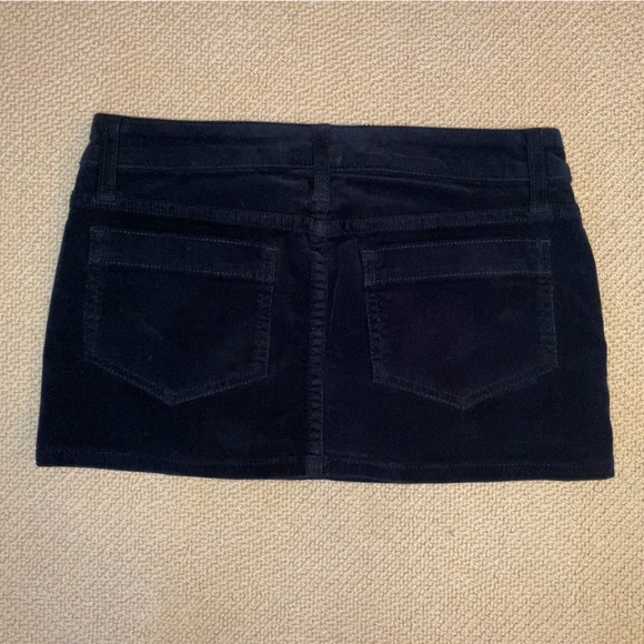 Carmar Black Corduroy Mini Skirt size 23 - Picture 2 of 6